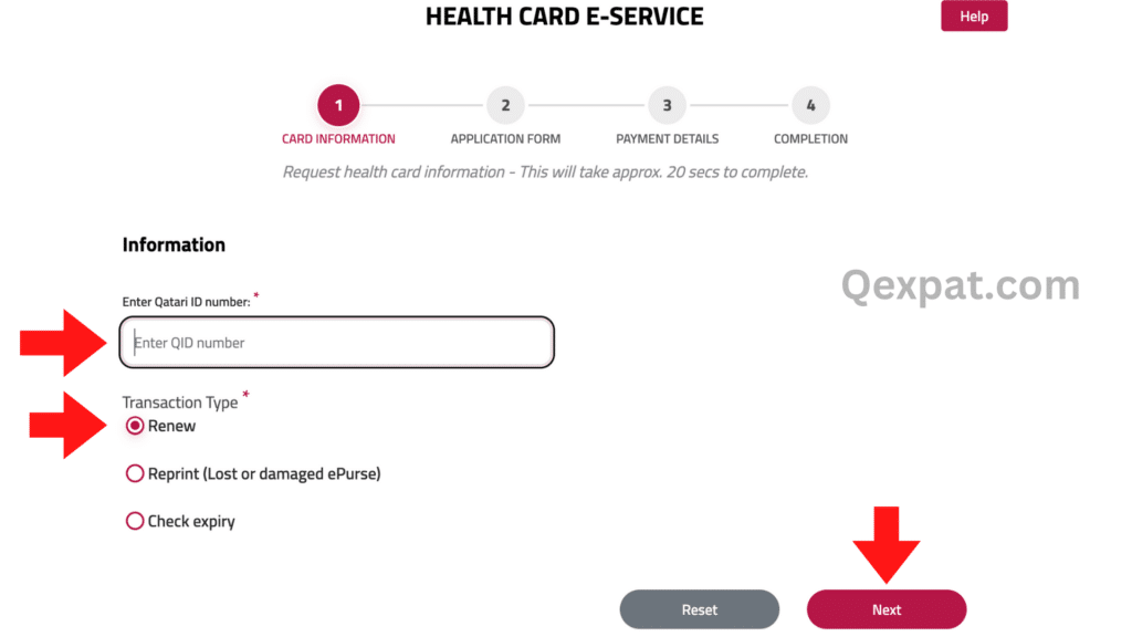 qatar health card renewal online, hukoomi website, how to renew
